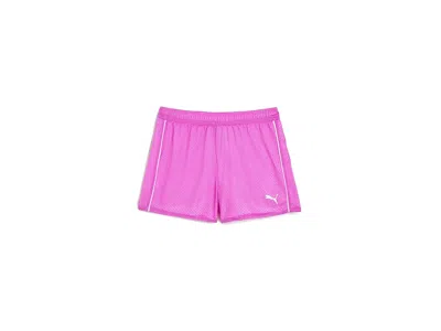 Puma Active Essentials Mesh Shorts (little Kid) Girl's Shorts Electric Orchid: 6x Little Kid 3 In Pink