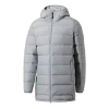 Puma Active Medium Long Down Jacket 'grey White' In Gray