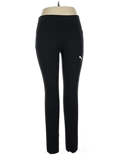 Pre-owned Puma Active Pants In Black