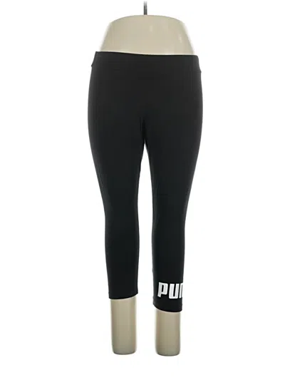 Pre-owned Puma Active Pants In Black