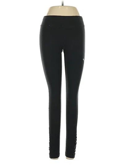 Pre-owned Puma Active Pants In Black
