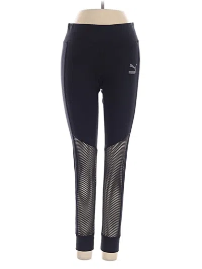 Pre-owned Puma Active Pants In Black