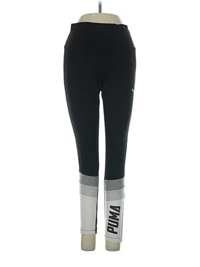 Pre-owned Puma Active Pants In Black