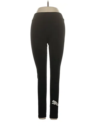 Pre-owned Puma Active Pants In Black
