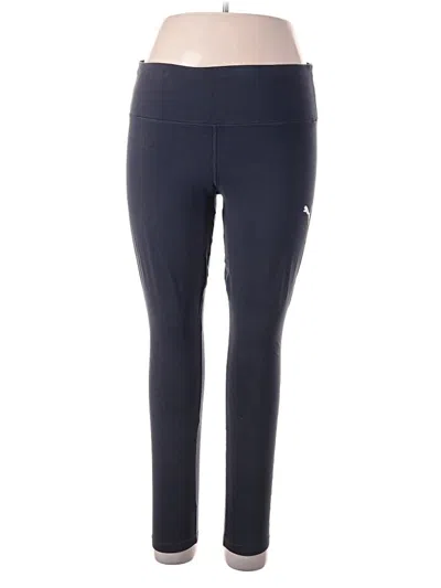 Pre-owned Puma Active Pants In Blue