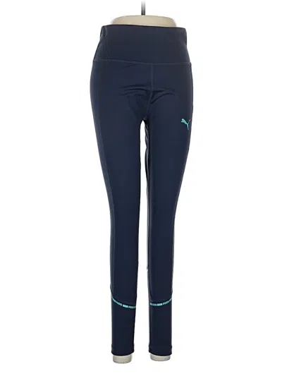 Pre-owned Puma Active Pants In Blue