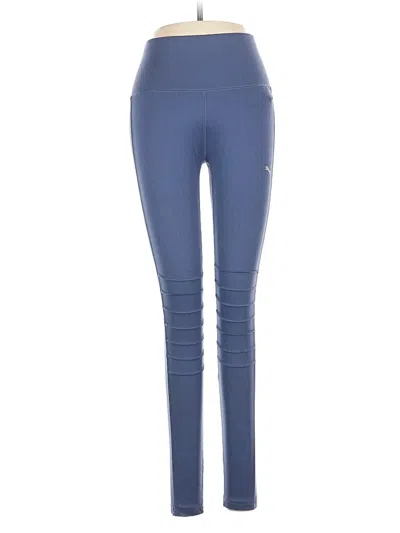 Pre-owned Puma Active Pants In Blue