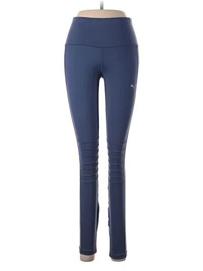 Pre-owned Puma Active Pants In Blue