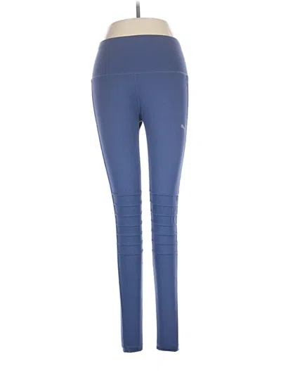 Pre-owned Puma Active Pants In Blue