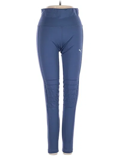 Pre-owned Puma Active Pants In Blue