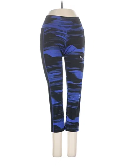 Pre-owned Puma Active Pants In Blue