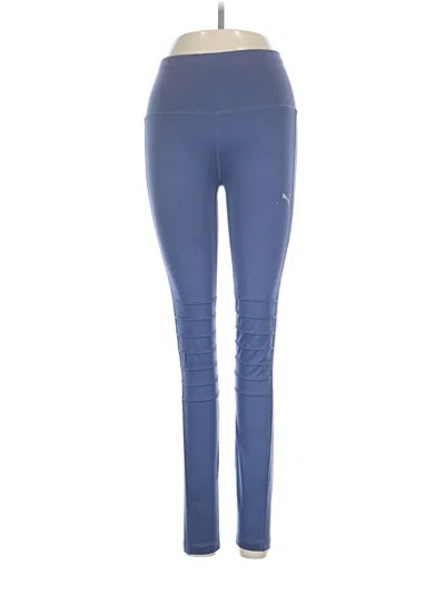 Pre-owned Puma Active Pants In Blue