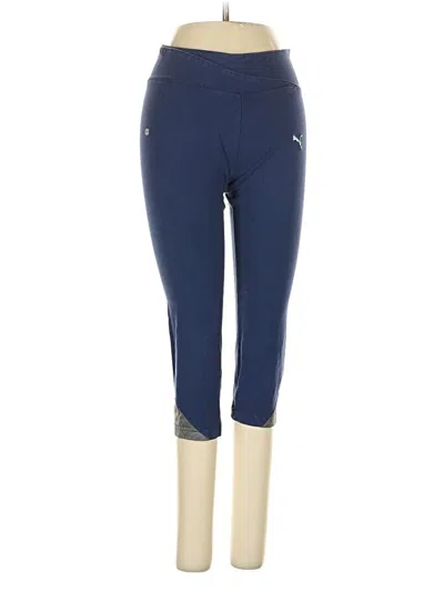 Pre-owned Puma Active Pants In Blue