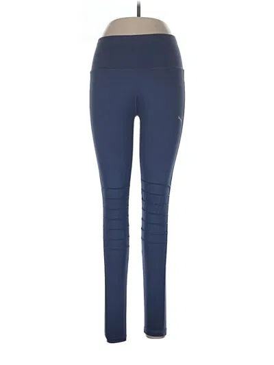 Pre-owned Puma Active Pants In Blue
