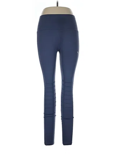 Pre-owned Puma Active Pants In Blue