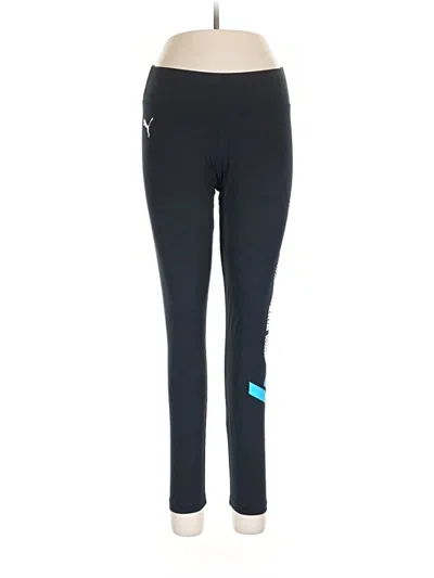 Pre-owned Puma Active Pants In Blue