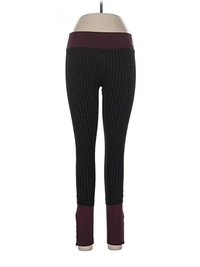 Pre-owned Puma Active Pants In Burgundy