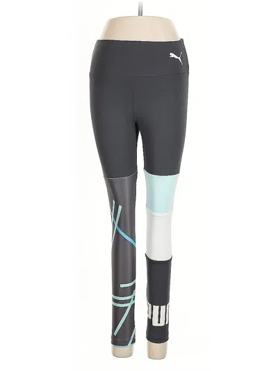 Pre-owned Puma Active Pants In Gray