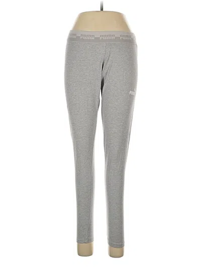 Pre-owned Puma Active Pants In Gray