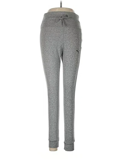Pre-owned Puma Active Pants In Gray