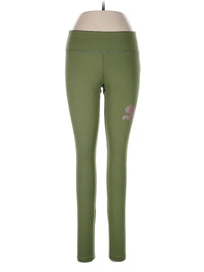 Pre-owned Puma Active Pants In Green