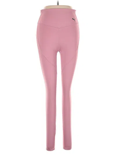 Pre-owned Puma Active Pants In Pink