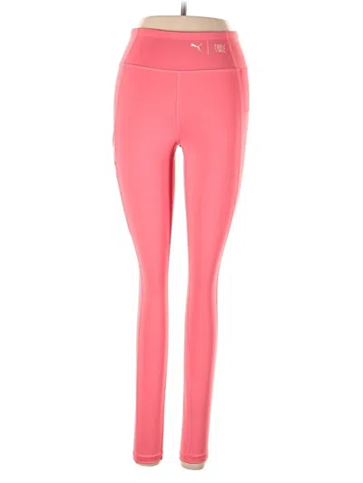 Pre-owned Puma Active Pants In Pink
