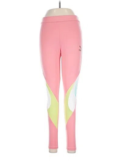 Pre-owned Puma Active Pants In Pink