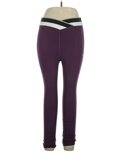 Pre-owned Puma Active Pants In Purple