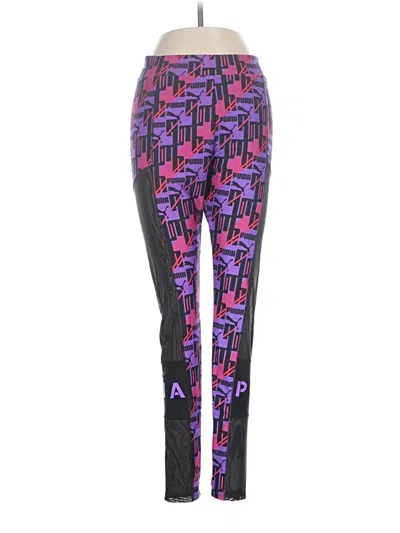 Pre-owned Puma Active Pants In Purple