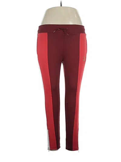 Pre-owned Puma Active Pants In Red