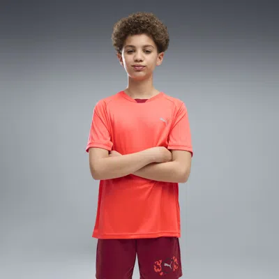 Puma Active Sports Big Kids' Graphic T-shirt In Red