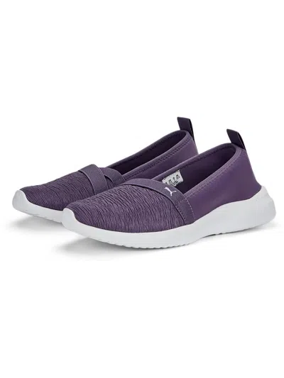 Puma Adelina Womens Soft Foam + Slip On Casual Shoes In Purple