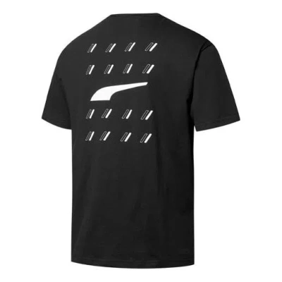 Puma Advanced Printing Round Neck Sports Short Sleeve Black
