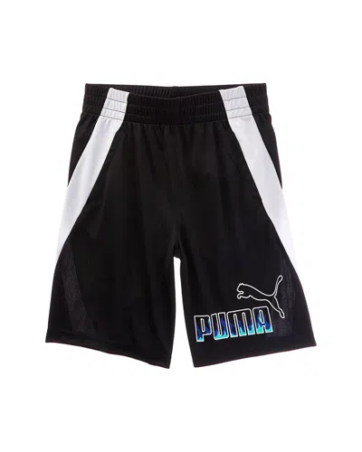 Puma Kids'  Airbrush Interlock Mesh Short In Black
