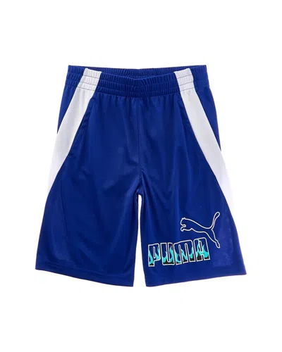 Puma Kids'  Airbrush Interlock Mesh Short In Blue
