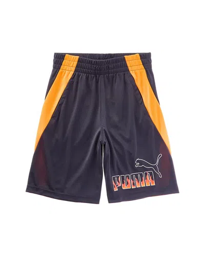 Puma Kids'  Airbrush Interlock Mesh Short In Blue