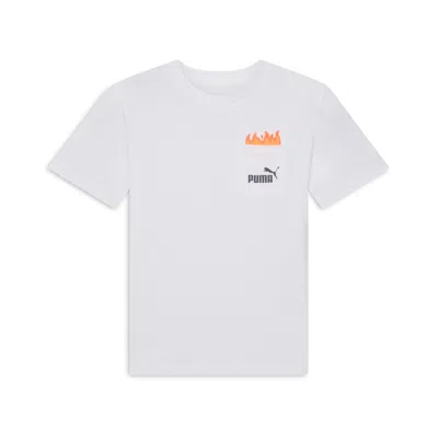 Puma Airbrush Pack Big Kids' Pocket T-shirt In White
