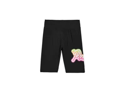 Puma Airbrushed Biker Shorts (big Kid) Girl's Shorts Black: Lg (14-16 Big Kid) 3