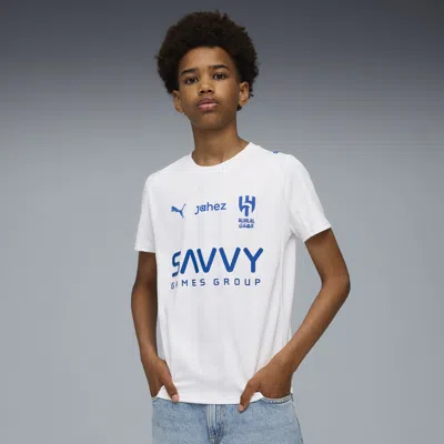 Puma Al-hilal Sfc 25/26 Away Replica Big Kids' Soccer Jersey In White