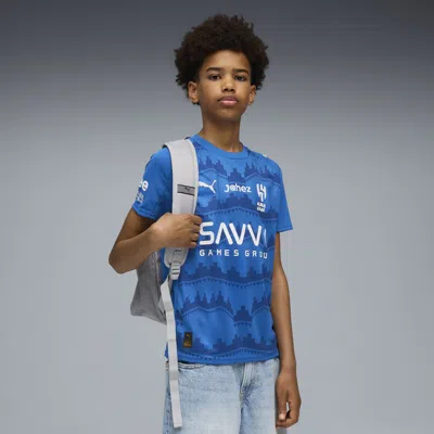 Puma Al-hilal Sfc 25/26 Home Replica Big Kids' Soccer Jersey In Blue