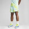 Puma All-pro All-over Print Shorts Men In Blue