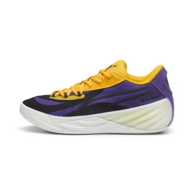 Puma All-pro Nitro™ Basketball Shoes In Team Violet-yellow Sizzle- White