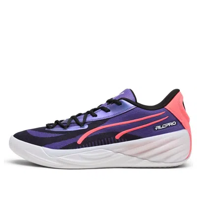 Puma All-pro Nitro™ Men's Basketball Shoes In Team Violet- Black-pink Alert