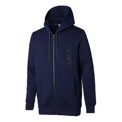 Puma Alphabet Logo Hooded Jacket Blue