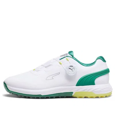 Puma Alphacat Nitro Disc Golf ' White Archive Green Yellow Burst'