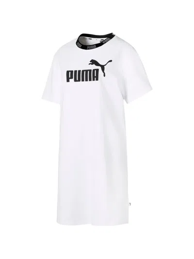 Puma Amplified Logo Detail Dress In White