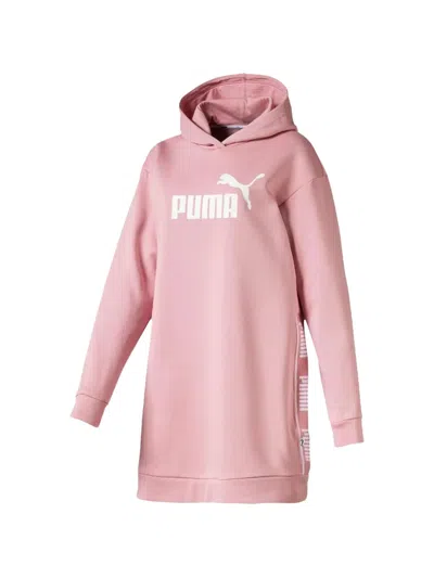 Puma Amplified Mini Hoodie Dress In Pink