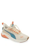 Puma Amplifier Sneaker In Alpine Snow-bold Blue-hot Heat