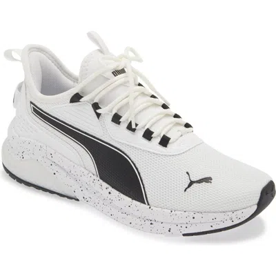 Puma Amplifier Speckle Sneaker In  White- Black